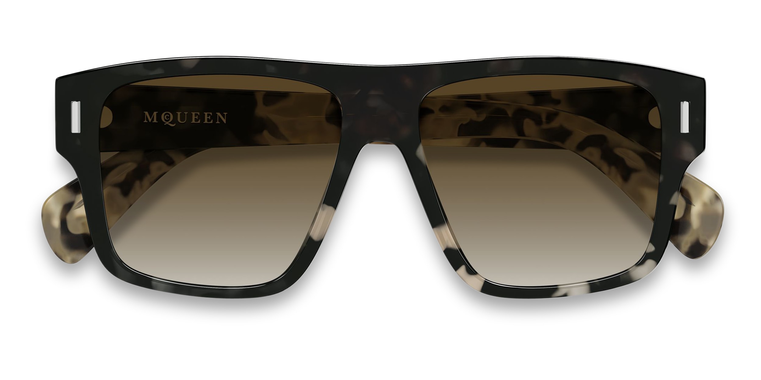 Alexander McQueen AM0550S 002 Men's Sunglasses Tortoiseshell Size 55 - Free RX Lenses - Free RX Lenses