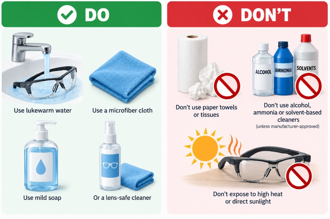 How to Clean and Maintain Safety Glasses