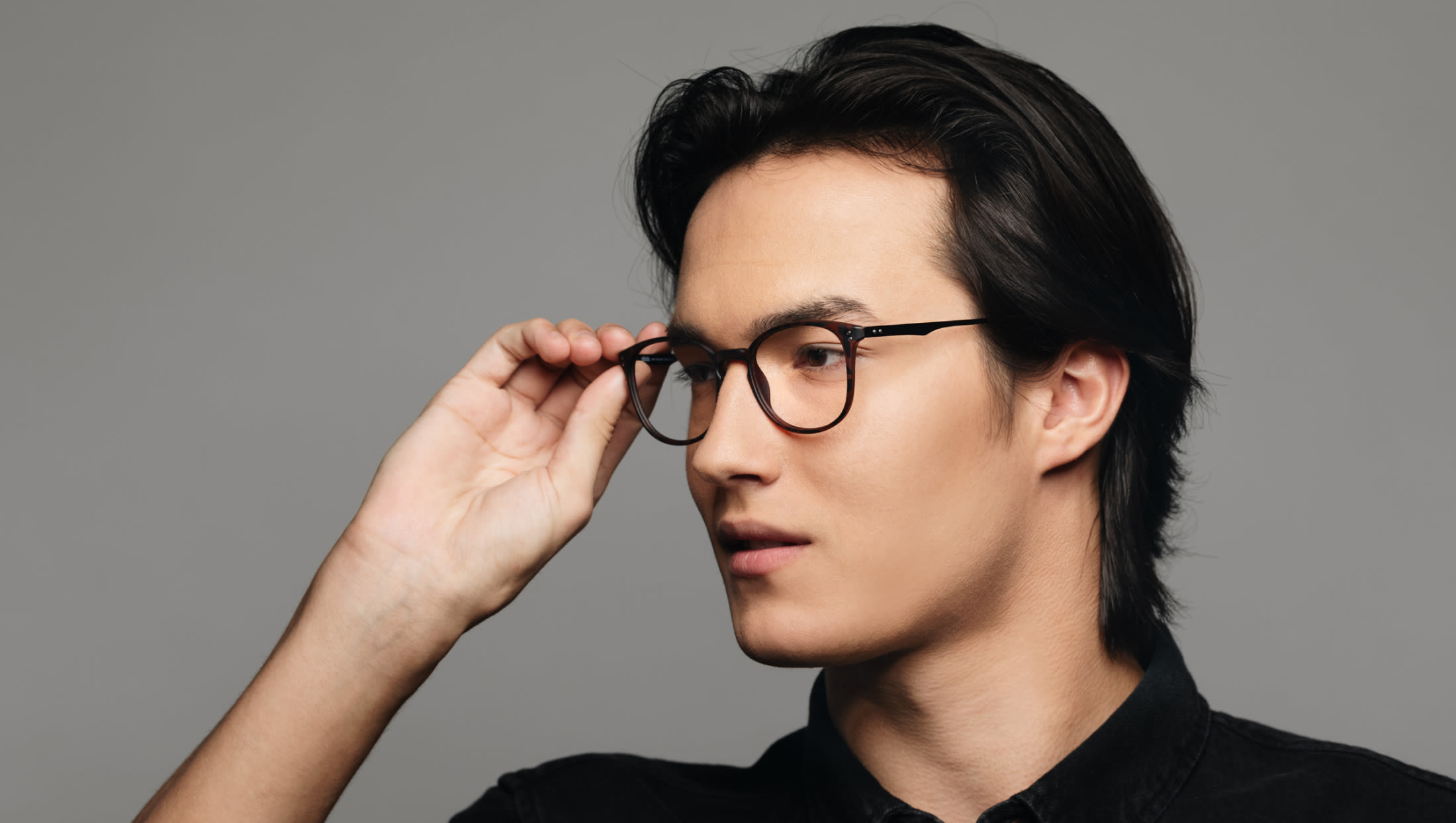 best color glasses for black hair