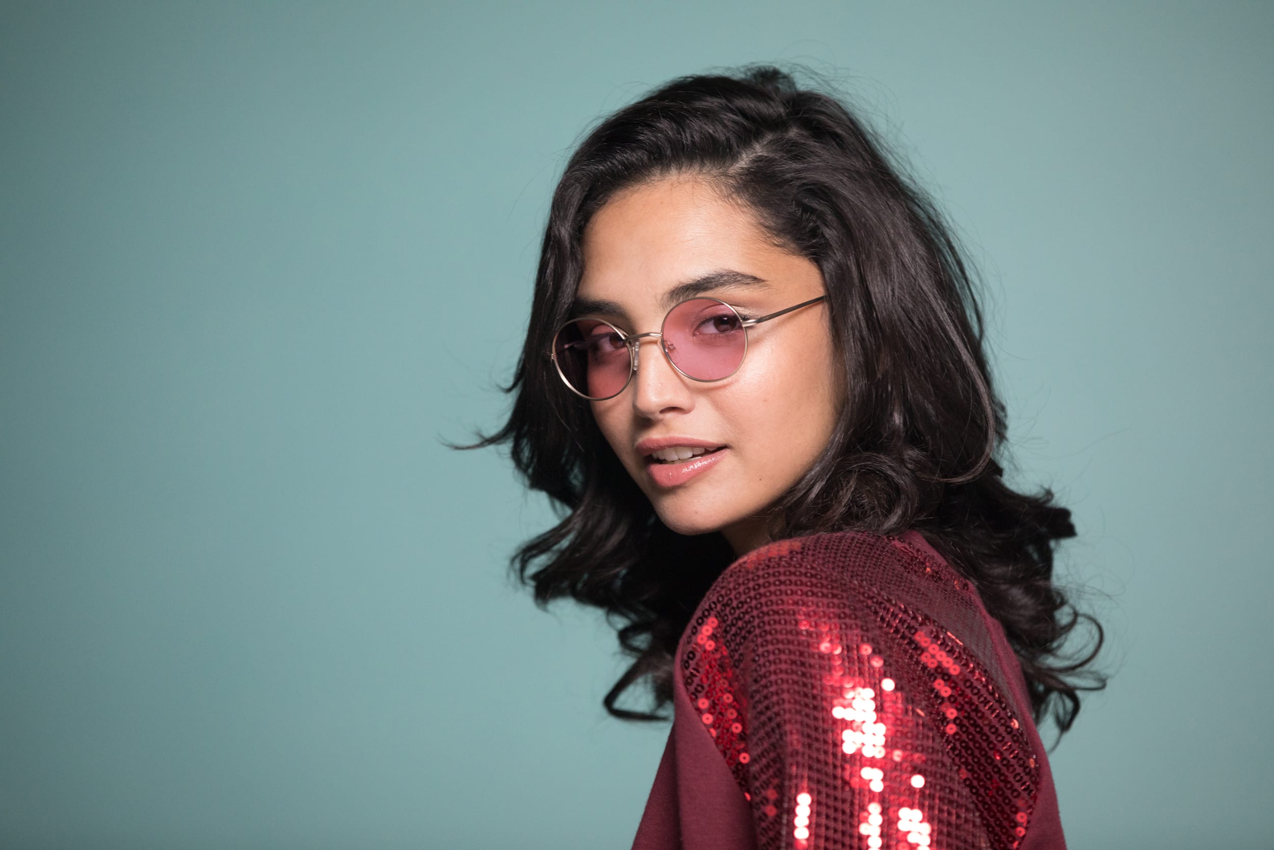 women's tinted pink glasses